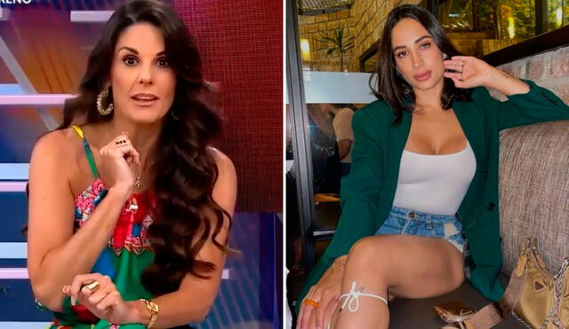 Rebeca Escribens halagó la belleza de la empresaria luego de asegurar que no conoce a Valery Revello. Foto: composición Valery Revello/Instagram, captura América TV.