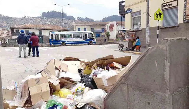 Cerros de basura. La zona céntrica de Limacpampa se vio invadida de residuos. La presencia de canes fue inevitable. Foto: La República