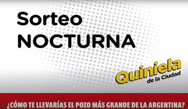 Revisa la Quiniela Nocturna de hoy. Foto: captura de Lotería de la Ciudad / YouTube