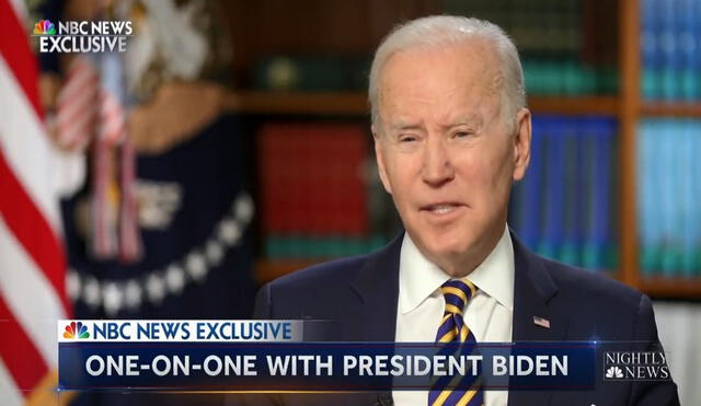 Joe Biden se refirió a la tensión suscitada con Rusia por la situación en Ucrania. Foto: captura de NBC News