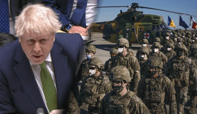 El primer ministro británico Boris Johnson señaló que la crisis en torno a Ucrania se ha convertido en “el momento más peligroso" para Europa. Foto: composición/AFP