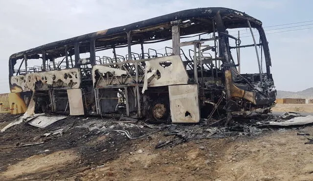 De acuerdo a las investigaciones preliminares, el bus se utilizaba para transportar pasajeros de empresas agroindustriales. Foto: URPI-GLR