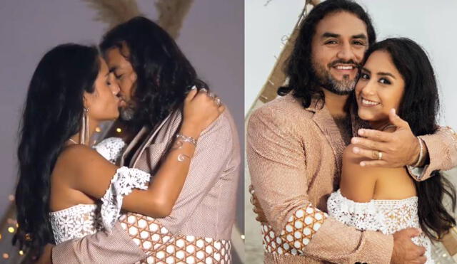 Mayella Lloclla celebra su compromiso con su novio Jhefry Vásquez. Foto: composición/ Instagram