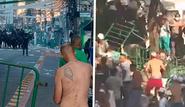 Se registraron heridos en las afueras de Allianz Parque tras derrota de Palmeiras. Foto: Radio Bandnews FM