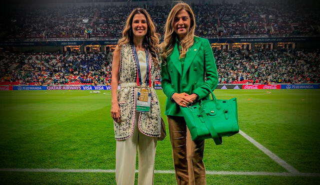 Marina Granovskaia (a la izquierda) y Leila Pereira (a la derecha) juntas en el Mundial de Clubes. Foto: Leila Pereira instagram