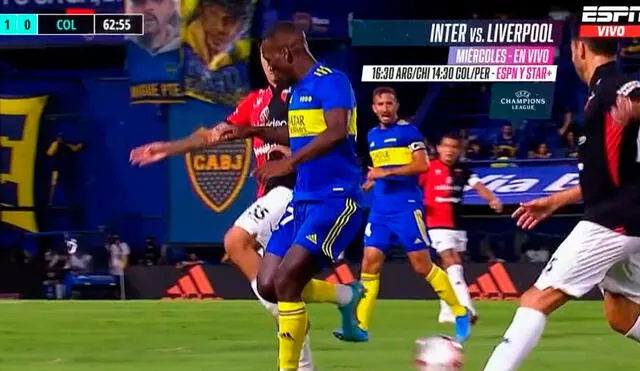 El seleccionado peruano empezó como titular en el primer partido de la temporada de Boca. Foto: captura/ESPN