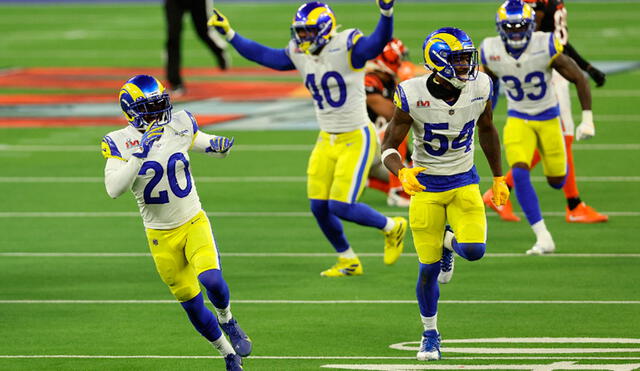 Los Angeles Rams son los campeones del Super Bowl LVI tras derrotar a los Bengals en la final. Foto: AFP