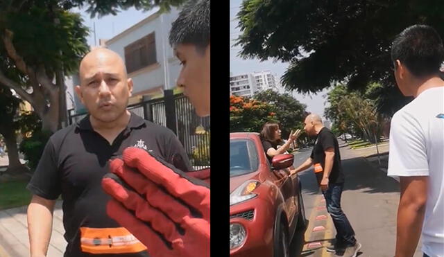 Ciclistas son amenazados con ser golpeados por conductor acusado de invadir ciclovía. Foto: Composición de Sociedad LR.