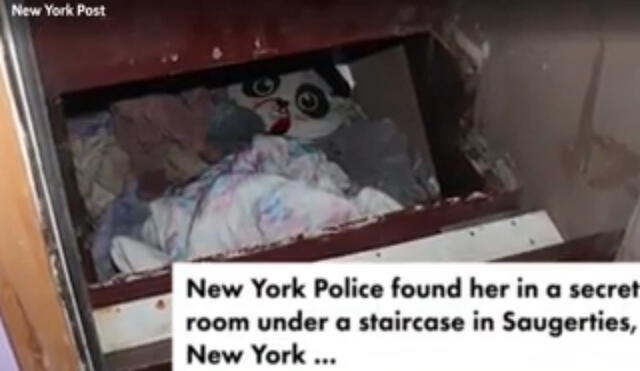 La menor estaba en un lugar oculto en una residencia en Saugerties (Nueva York). Foto: captura de video de The Independent