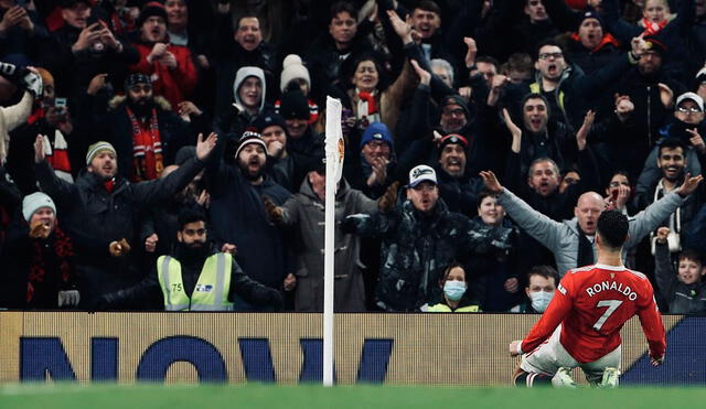 Cristiano Ronaldo anotó su primer gol del 2022 ante el Brighton. Foto: AFP