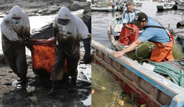 Ministerio del Ambiente indicó que solo se han recuperado 2.000 de los 11.000 barriles que se cayeron al océano. Foto: La República