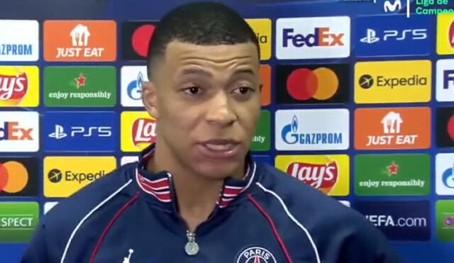 Kylian Mbappé fue elegido como el MVP del PSG vs. Real Madrid. Foto: captura Movistar+