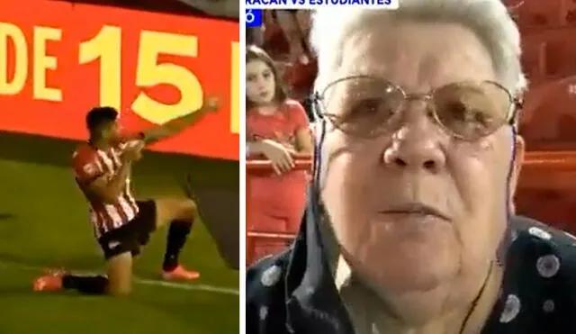 La señora se pronunció tras el gol de Leandro Nicolás Díaz. Foto: captura/TyC Sports