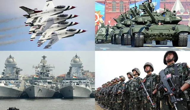 La Global Firepower elabora cada año un ranking de la capacidad militar más poderosa del mundo. Foto: composición / AFP