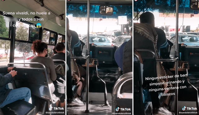 El chofer sorprendió a sus pasajeros lo que generó gran cantidad de comentarios en redes sociales. Foto: captura de TikTok