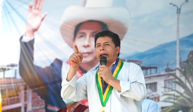 Pedro Castillo visitó la región de Amazonas este viernes 18 de febrero. Foto: Presidencia