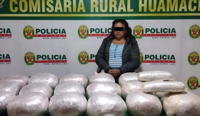 Encontraron 3 bolsas de polietileno de diferente color, con 20 paquetes de forma ovoide de diversos tamaños. Foto: PNP