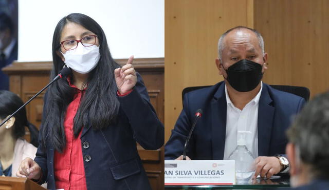 Ruth Luque suscribió la moción de censura contra el ministro de Transportes y Comunicaciones, Juan Silva. Foto: composición/Congreso/MTC