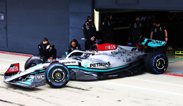 Así estrenó Lewis Hamilton su nuevo W13. Foto: Mercedes F1