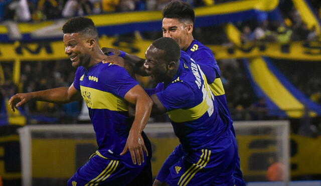 Los goles de Boca Juniors lo marcaron dos de sus defensores: Izquierdoz y Fabra. Foto: Liga Profesional de Fútbol