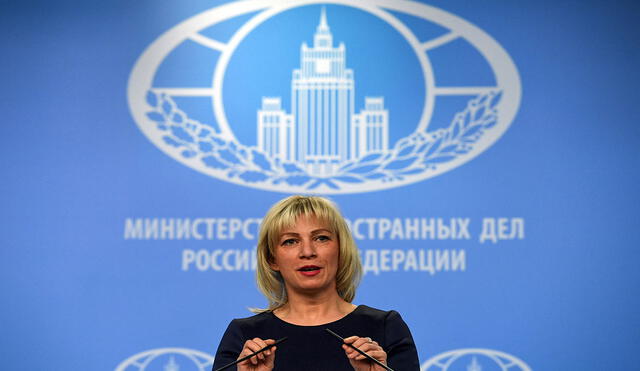 La portavoz de la diplomacia rusa, María Zajárova, reaccionó rápidamente a la información emanada de Estados Unidos sobre Ucrania. Foto: referencial/AFP