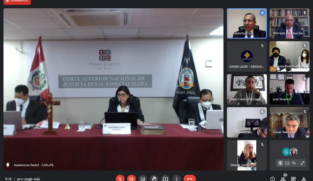 Este lunes 21 de febrero inició el juicio oral contra Ollanta Humala y Nadine Heredia. Foto: captura de pantalla