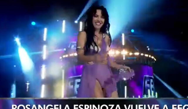 Rosángela Espinoza será parte de la edición especial de Esto es guerra: 10 años. Foto: captura América TV