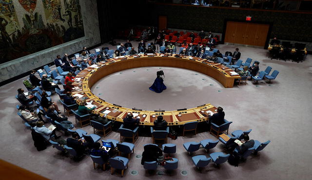 Sesión del Consejo de Seguridad de la ONU tras la polémica decisión de Vladimir Putin sobre las zonas separatistas de Ucrania. Foto: EFE