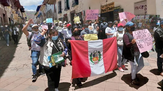 Manifestantes llegaron hasta Cusco para exigir declaratoria de emergencia. Foto: La República