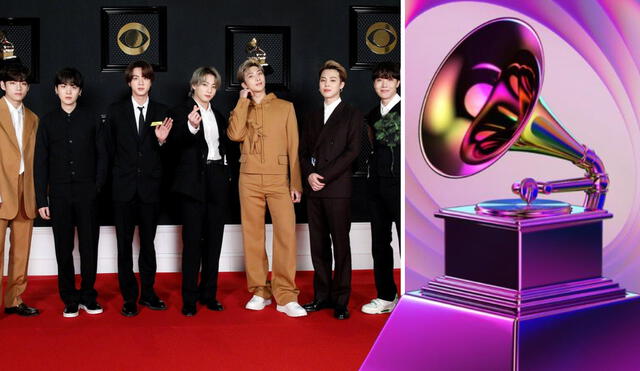 Grupo coreano BTS ha sido nominado a una categoría de los Grammys 2022. Foto: composición La República / Hybe / Grammys