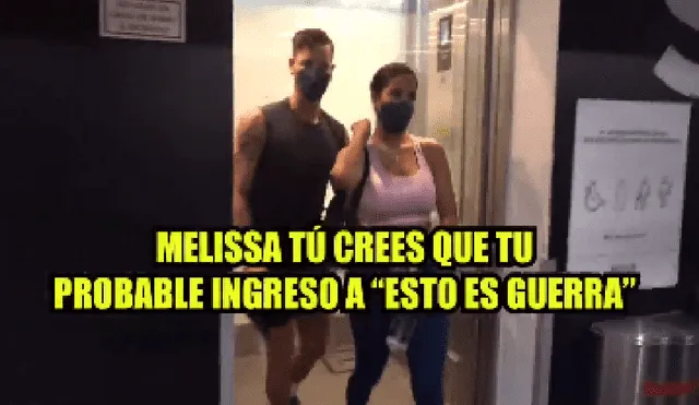 Melissa Paredes y Anthony Paredes salen del gimnasio. Foto: Screenshot de Amor y fuego