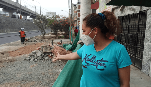 Eva asegura que las vibraciones provocadas por la maquinaria provocó estragos en la estructura de su vivienda. Foto: Urpi / La República