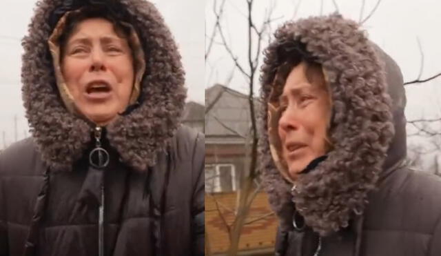 Mujer grita de la desesperación ante el ataque que Rusia ha perpetrado contra Ucrania. Foto: captura Video/El Mundo