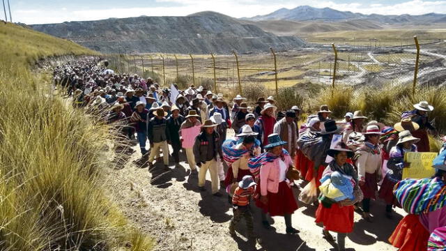 Protesta. Comunidades de Espinar reclamaron en el 2021. Foto: La República