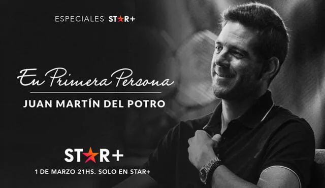 Juan Martín del Potro en exclusiva con Star+. Foto: Star Plus