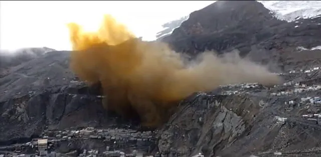 Puno. Explosión en La Rinconada dejó a muchas familias afectadas. Foto: Captura Onda Minera Rinconada