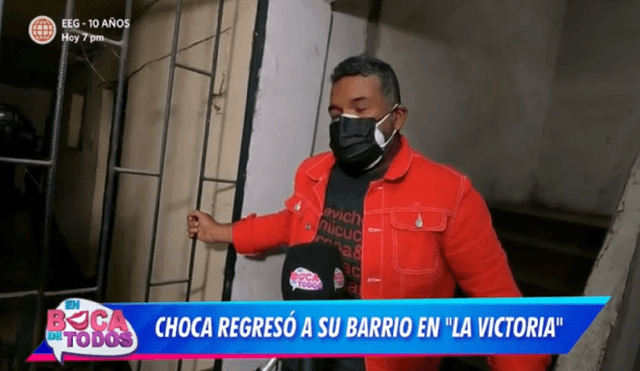 jaime 'Choca' Mandros volvió a su barrio en la Victoria. Foto: Screenshot de En boca de todos