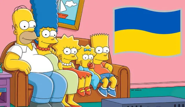 Los Simpson dedicaron una ilustración a Ucrania como mensaje de apoyo y paz a través de redes sociales. Foto: composición/Disney/difusión