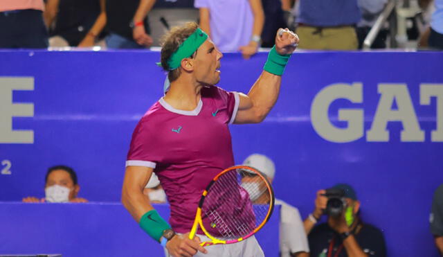 Rafael Nadal irá por su cuarto título del ATP de Acapulco. Foto: EFE