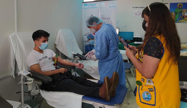 Invitan a la ciudadanía a acercarse voluntariamente al HNAAA para donar sangre. Foto: Rosa Quincho/URPI-LR.