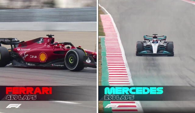Ferrari y Mercedes fueron los equipos más regulares de la pretemporada. Foto: captura F1.