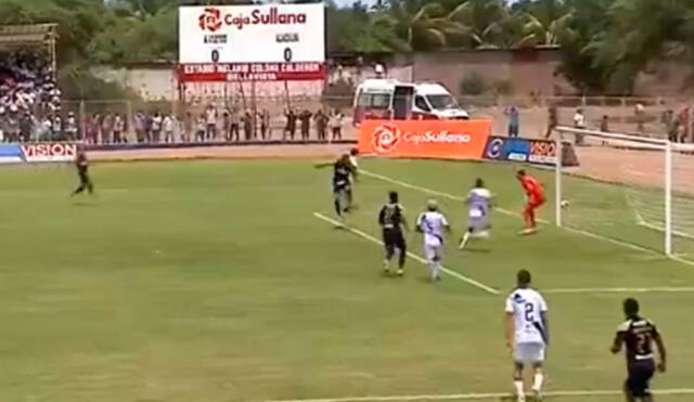 Gol de Barcos para el 1-0 de Alianza ante Alianza Atlético. Foto: captura Gol Perú