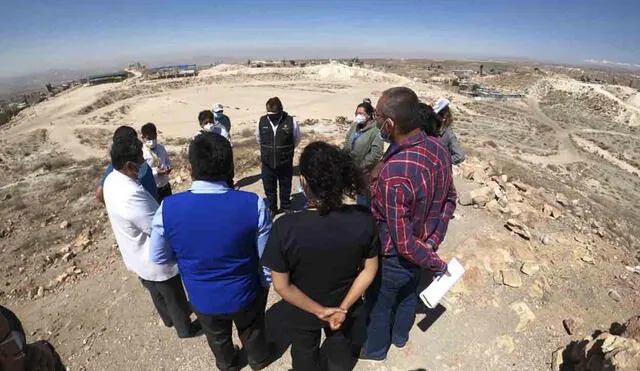 Una comitiva visitó posible zona donde se edificará el hospital. Foto: Municipalidad de Cerro Colorado