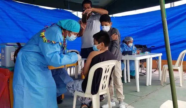 Se continúa colocando vacunas a menores de entre 5 a 11 años. Foto: URPI/Wilder Pari.