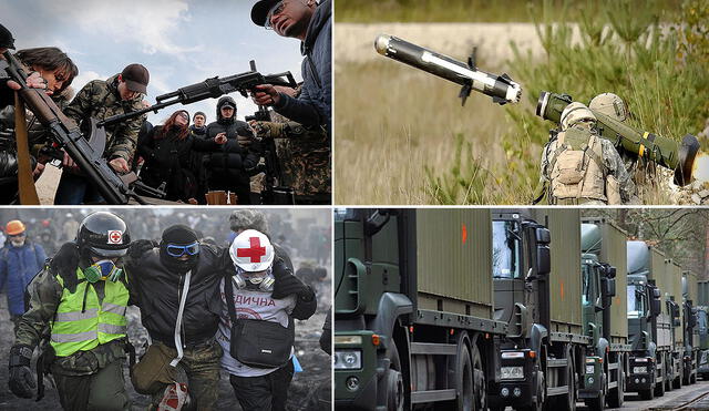 Entre el material que se enviará a Ucrania hay armas antitanque, armamento militar legal, cohetes de defensa aérea y más. Foto: composición LR/EFE/US Army/@mblaszczak
