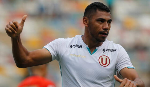 Ángel Cayetano lleva un gol con la camiseta de Universitario. Lo hizo ante la UCV. Foto: Luis Jiménez