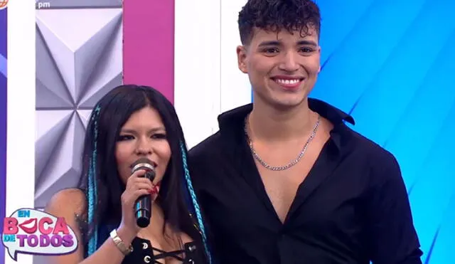 Briyit Palomino y Vladimir Alexander se presentaron en el set de En boca de todos. Foto: captura América TV