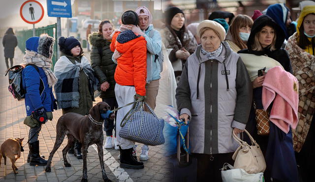 De acuerdo a ACNUR, 660.000 personas han abandonado Ucrania para refugiarse en otros países de Europa. Foto: composición LR/EFE