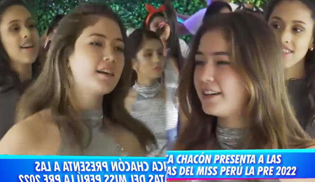 Kyara Villanella se presentó en la escuela de Mónica Chacón, organizadora de Miss Perú La Pre. Foto: capturas América TV