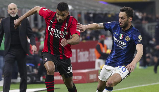 AC Milan igualó 0-0 con Inter en San Siro en el primer duelo por semifinales de la Copa Italia. Foto: EFE